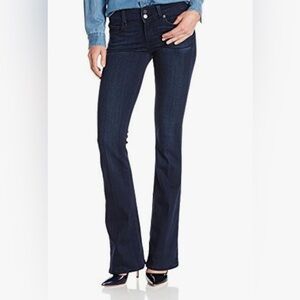 PAIGE Women's Hidden Hills High Rise Bootcut Jean dark blue wash